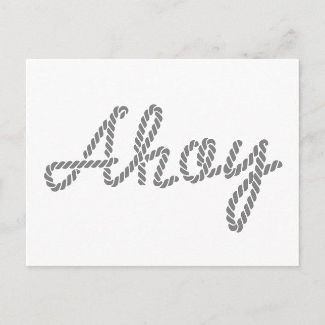 Postal Ahoy hecho de Rope (Anverso)