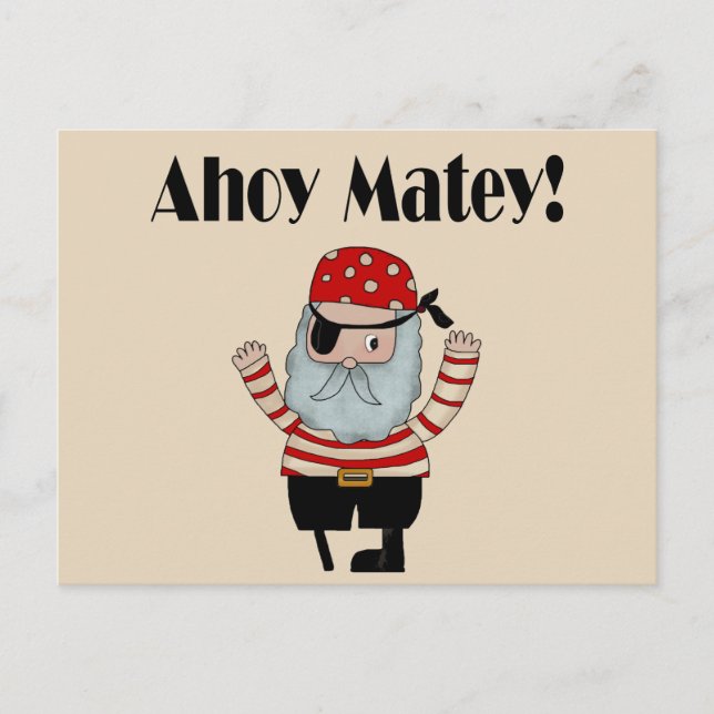 Postal Ahoy Matey Pirate (Anverso)