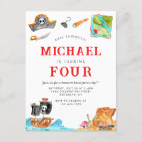 Ahoy Shipmates Treasure Hunt Ship Pirate Cumpleaño