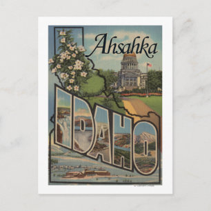 Postal Ahsahka, Idaho - Escenas de letras grandes