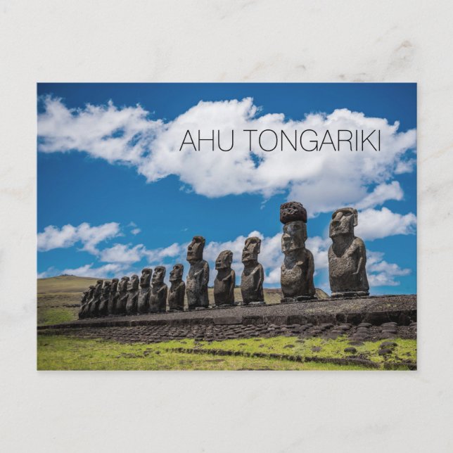 Postal Ahu Tongariki, Rapa Nui, Isla de Pascua (Anverso)