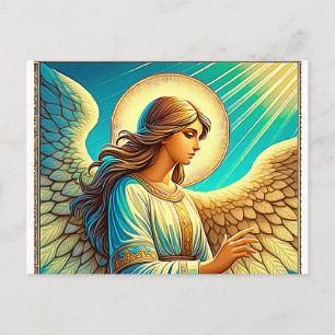 Postal AI hermoso efecto expresionista de ángel