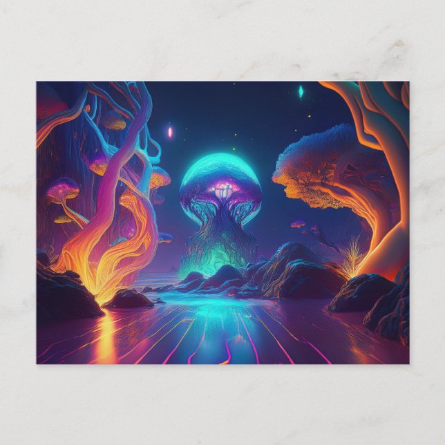Postal AI Neon Trees (Anverso)