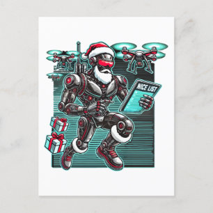Postal AI Powered Santa Robot con drones y Navidades L