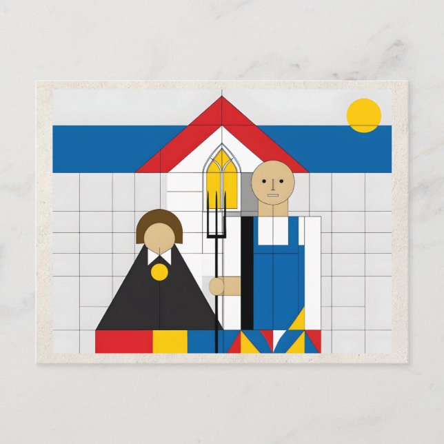 Postal AI Remix Artwork Bauhaus Couple (Anverso)