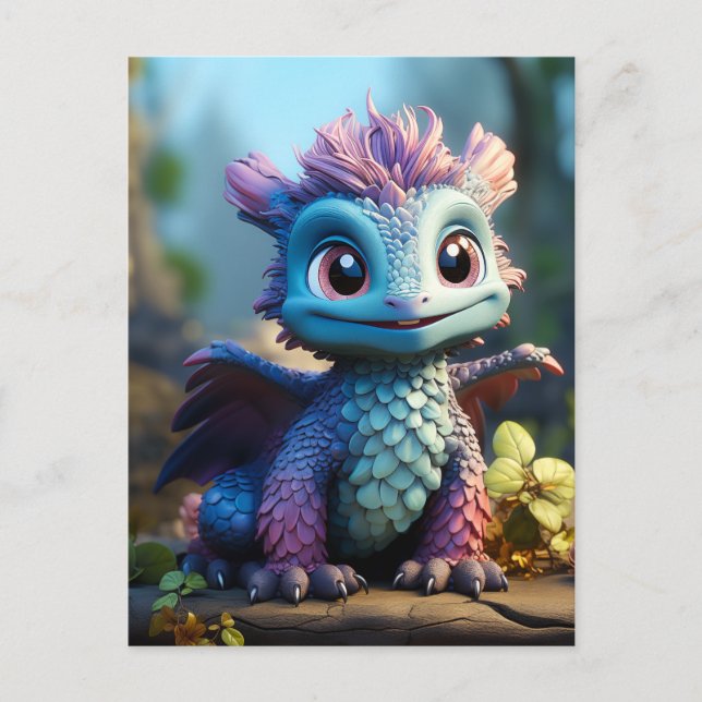 Postal Aiden, un dragón caprichoso (Anverso)