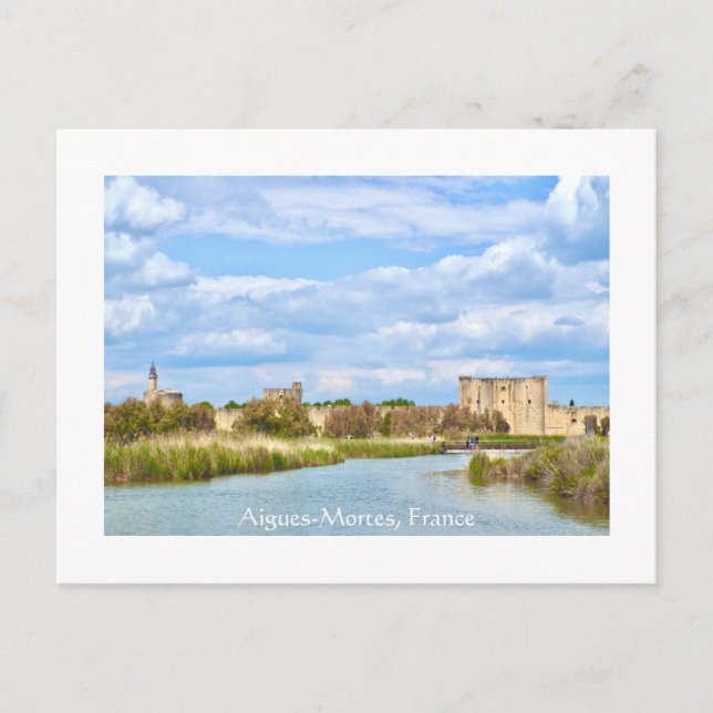Postal Aigues-Mortes, ciudad amurallada, Provenza, Franci (Anverso)