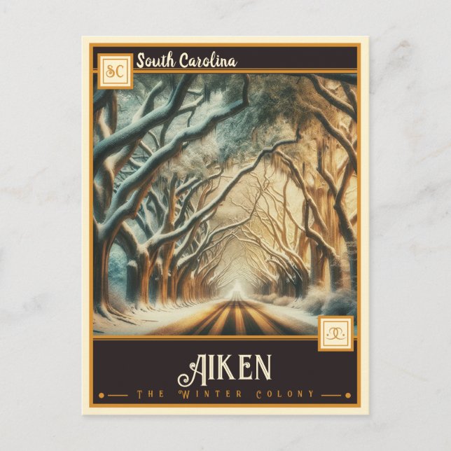 Postal Aiken, Carolina del Sur | Vintage (Anverso)