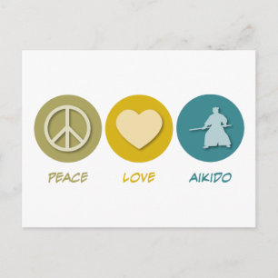 Postal Aikido de amor por la paz