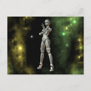 Postal aikobot y estrellas