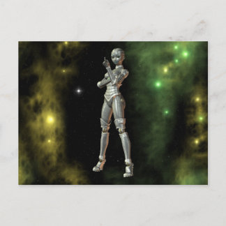 Postal aikobot y estrellas