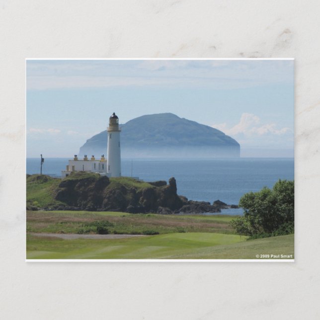 Postal Ailsa Craig, faro de Turnberry (Anverso)