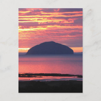 Postal Ailsa Craig Sunset
