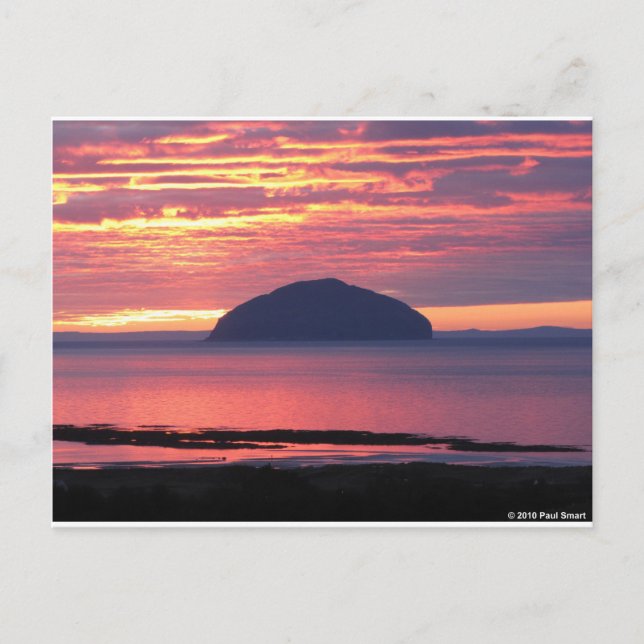 Postal Ailsa Craig Sunset (Anverso)