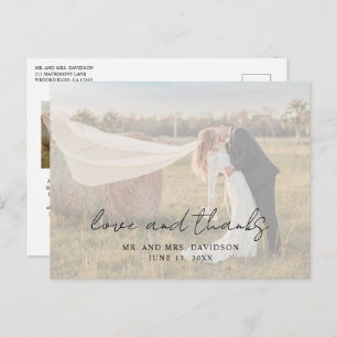 Postal Aimee Rustic Script Moderno Boda