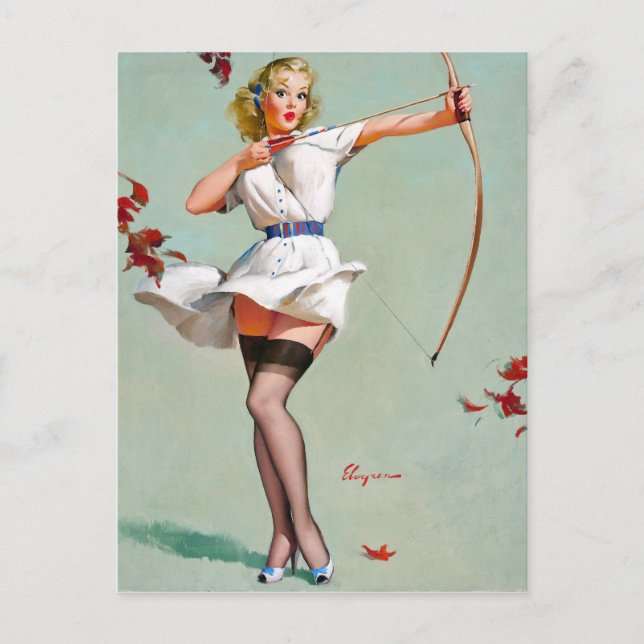 Postal Aiming Pin Up (Anverso)