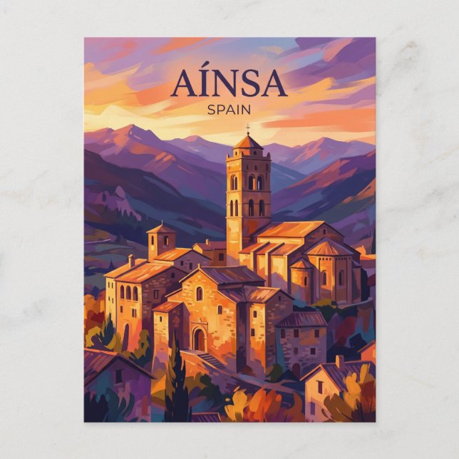 Postal Aínsa España (Anverso)