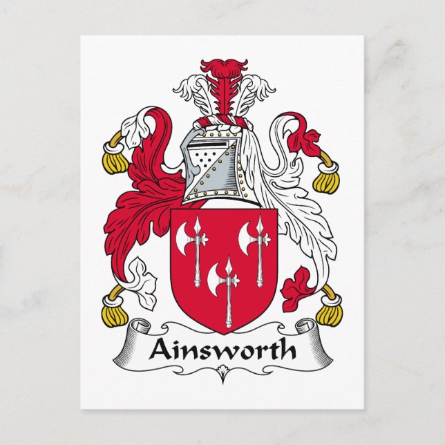Postal Ainsworth Family Crest (Anverso)
