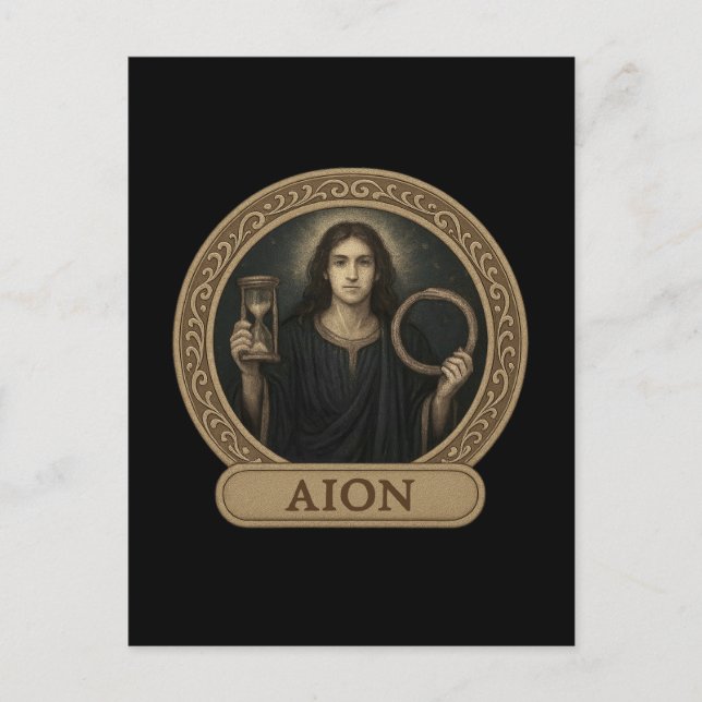 Postal Aion Eternal Time Dios Postcard (Anverso)
