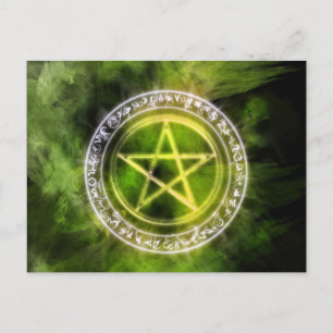 Postal Air Rune Circle Pagan Pentacle Art