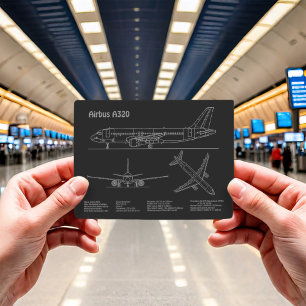 Postal Airbus A320 - Planes de dibujo del plano aéreo PD