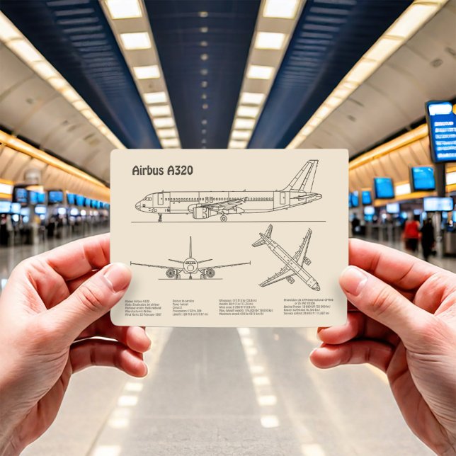 Postal Airbus A320 - Planes de dibujo del plano aéreo SD (Subido por el creador)