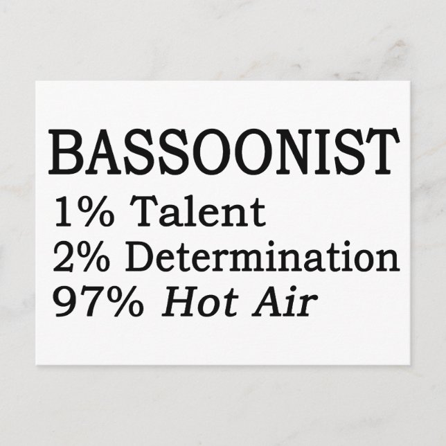 Postal Aire caliente Bassoonist (Anverso)