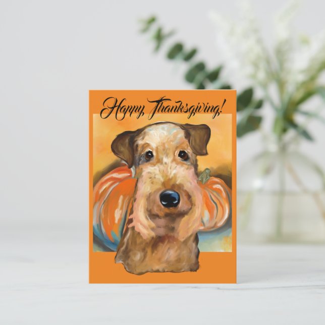 Postal Airedale Terrier (Anverso de pie)