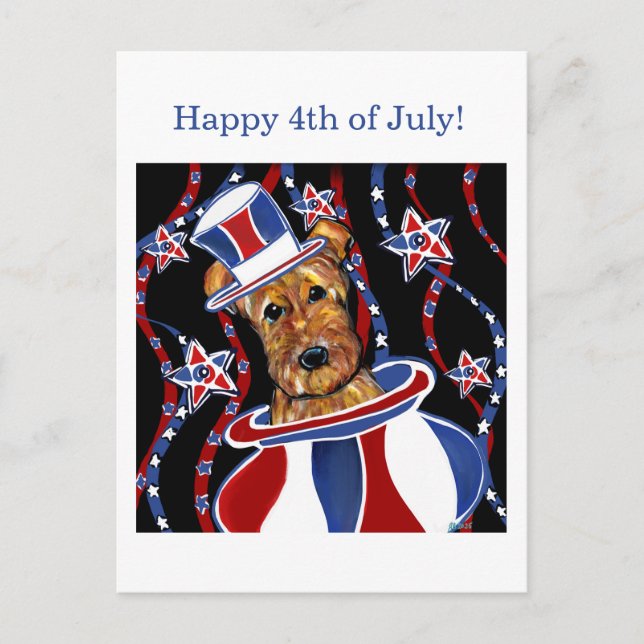 POSTAL AIREDALE TERRIER (Anverso)