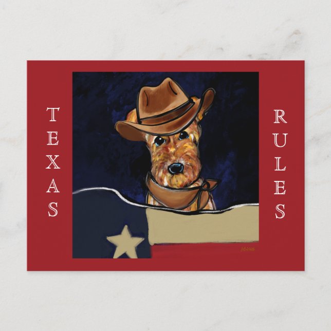 POSTAL AIREDALE TERRIER (Anverso)