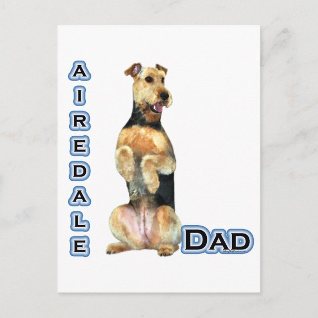 Postal Airedale Terrier Dad 4 (Anverso)