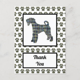 Postal Airedale Terrier Dog Silhouette Gracias