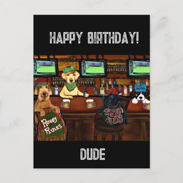 Postal AIREDALE TERRIER & FRIENDS Postcard (Anverso)