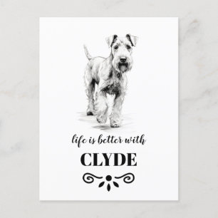 Postal Airedale Terrier Life es mejor Personalizado Nombr