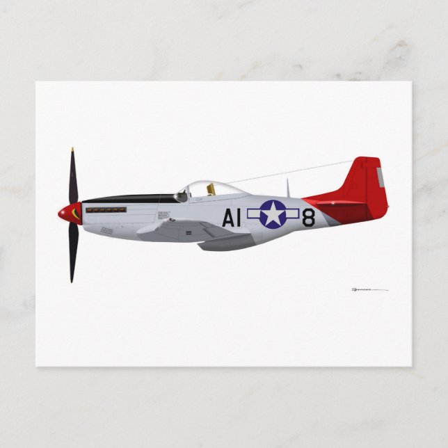 Postal Airmen del Norteamericano P-51D Mustang Tuskegee (Anverso)
