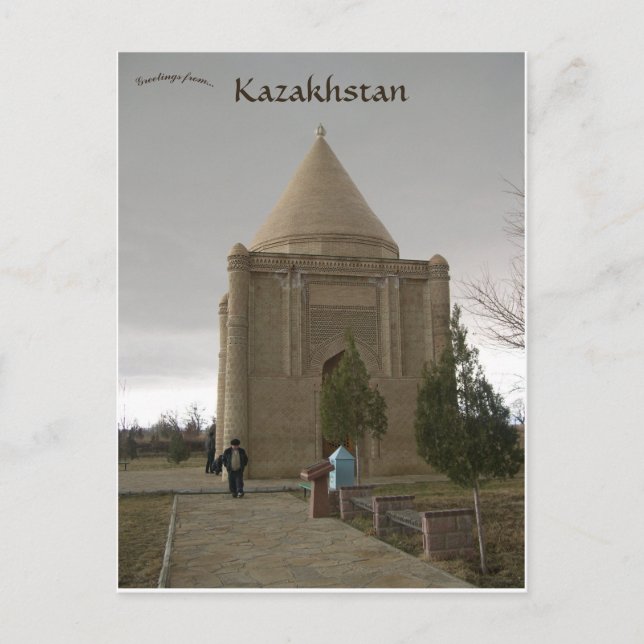 Postal Aisha Bibi en la ciudad de Aisha Bibi Kazajistán (Anverso)