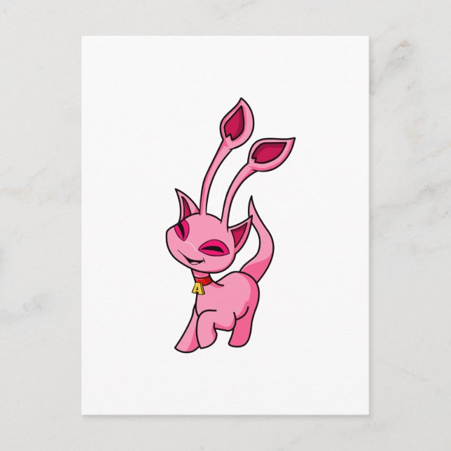 Postal Aisha rosado Prancing (Anverso)