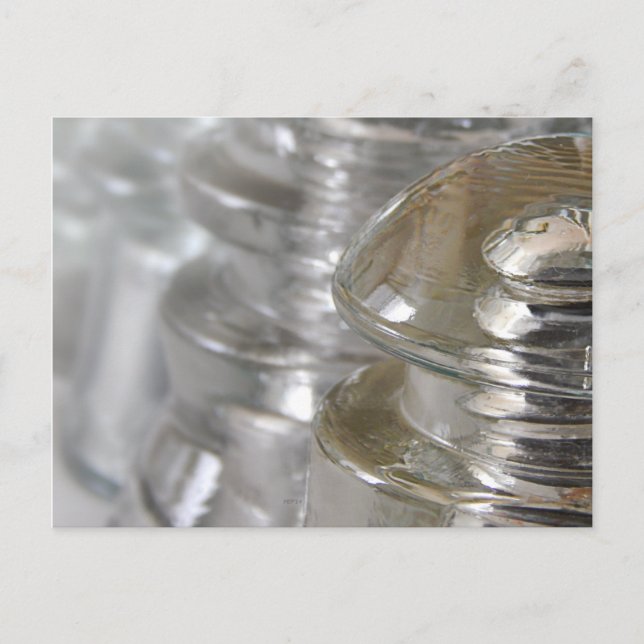 Postal Aisladores de vidrio transparentes (Anverso)