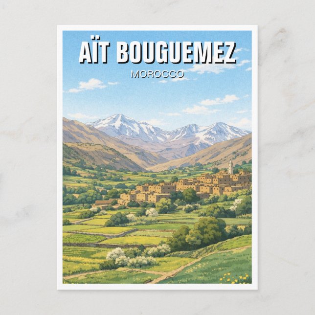 Postal Aït Bouguemez Marruecos Viajes (Anverso)
