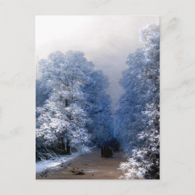 Postal Aivazovsky - Paisaje invernal (Anverso)