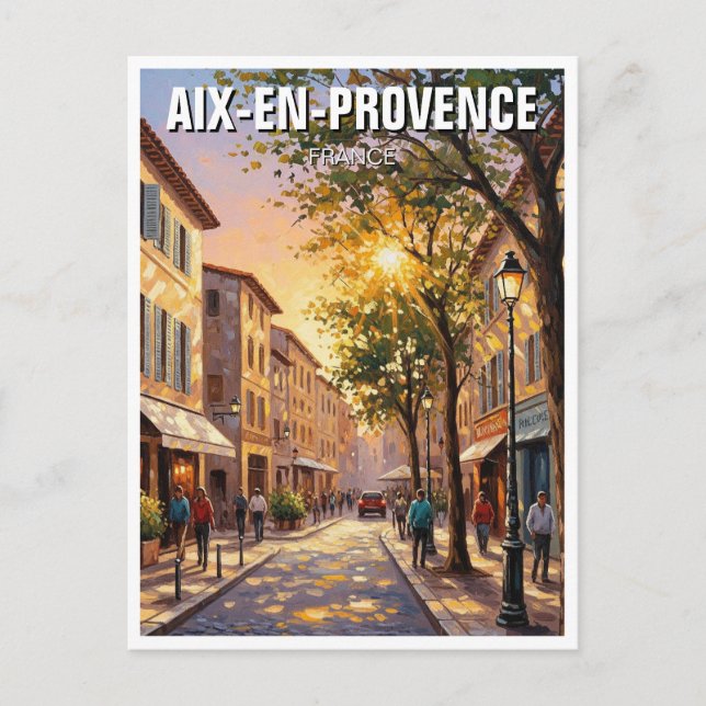 Postal Aix-en-Provence Francia Travel (Anverso)