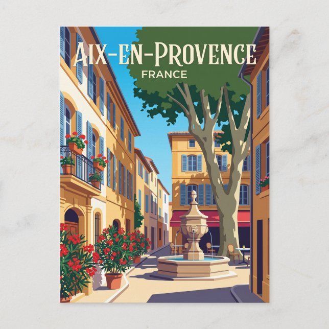Postal Aix-en-Provenza Francia (Anverso)