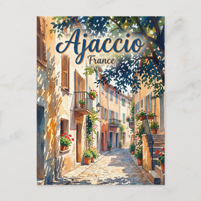 Postal Ajaccio Francia (Anverso)