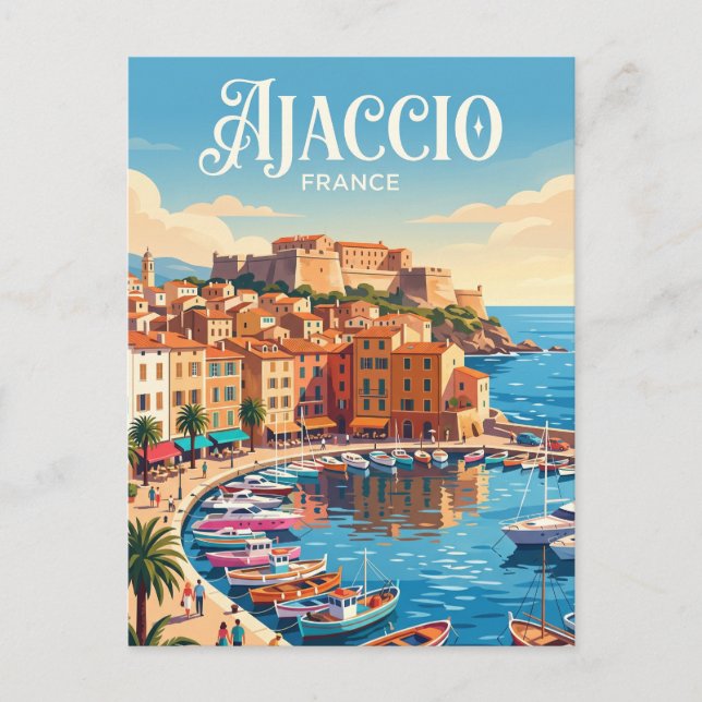 Postal Ajaccio Francia (Anverso)