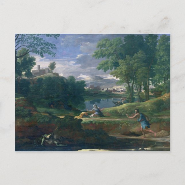 Postal Ajardine con un hombre matado por una serpiente, (Anverso)