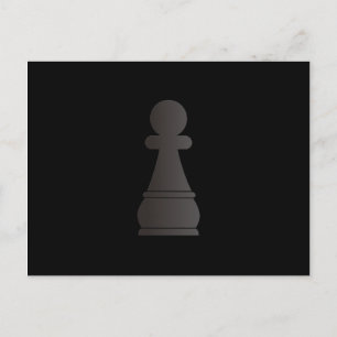 Postal Ajedrez de peones negros
