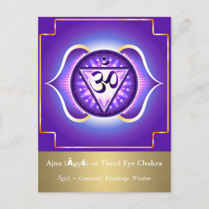 Postal Ajna (Āgyā) o Third Eye Chakra Postcard