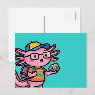 Postal Ajolote nerd sarcástico I Preguntas de ajolote Mem