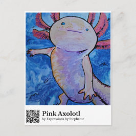 Postal Ajolote Rosa