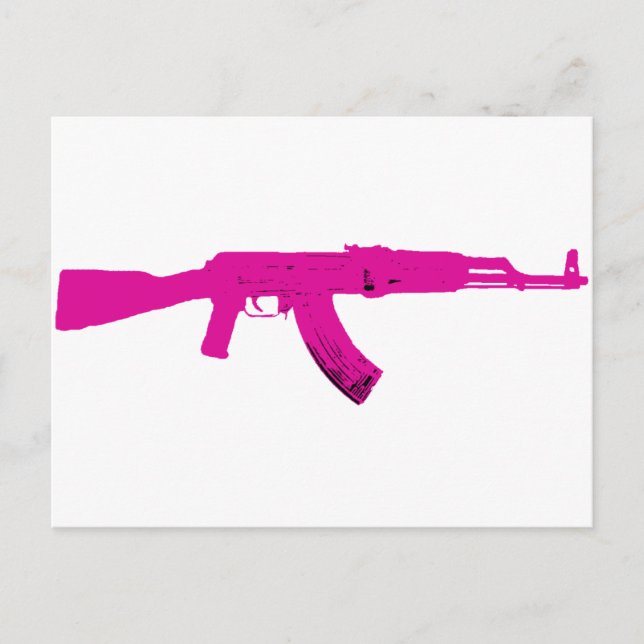 Postal AK-47 rosa (Anverso)